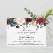 ネイビーメルロフローラ開花遠くにパーティー 招待状 (スタンド正面)