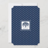 ネイビーモダンウィローツリーベビーシャワー招待状 招待状 (裏面)