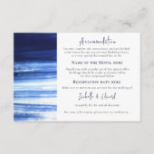 ネイビーモダンウォーターカラーウォッシュアコモデーション エンクロージャーカード (正面)