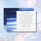 ネイビーモダンウォーターカラーウォッシュアコモデーション エンクロージャーカード