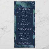 ネイビーモダンエメラルド抽象芸術水彩色 プログラム (正面)