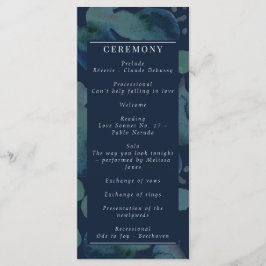 ネイビーモダンエメラルド抽象芸術水彩色 プログラム