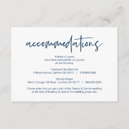 ネイビーモダンエレガンスカジュアルホテル エンクロージャーカード