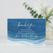 ネイビーモダンカラーサンキューカード サンキューカード (スタンド正面)