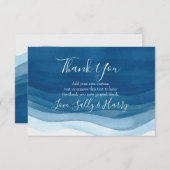 ネイビーモダンカラーサンキューカード サンキューカード (正面/裏面)