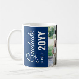 ネイビーモダンクラシック写真卒業会 コーヒーマグカップ