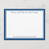 ネイビーモダンクロス宗教願いと祈りの言葉カード ポストカード (正面)