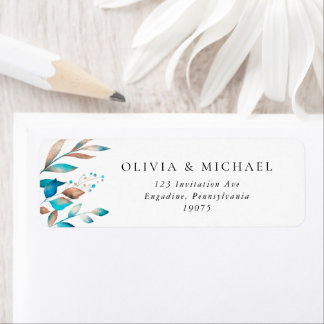 ネイビーモダング素朴リー結婚ズ住所 シール