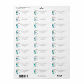 ネイビーモダング素朴リー結婚ズ住所 シール (フルシート)