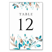 ネイビーモダング素朴リー結婚ズ テーブルナンバー (正面)