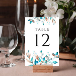 ネイビーモダング素朴リー結婚ズ テーブルナンバー