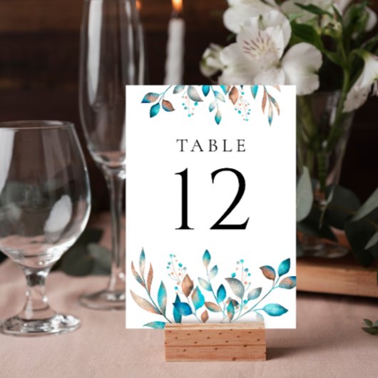 ネイビーモダング素朴リー結婚ズ テーブルナンバー