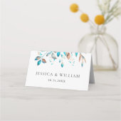 ネイビーモダング素朴リー結婚ズ プレイスカード (裏面)