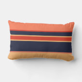 ネイビーモダンコーラルマンゴオレンジマスタードイエロー ランバークッション (裏面)