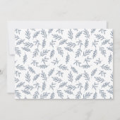 ネイビーモダンサプライズ写真婚約 案内状 (裏面)