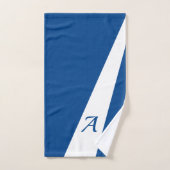 ネイビーモダンシエレガントョッはっきりしたク バスタオルセット (ハンドタオル)