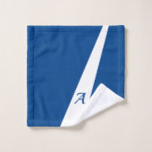 ネイビーモダンシエレガントョッはっきりしたク バスタオルセット (ウォッシュタオル)