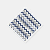 ネイビーモダンシルバー赤ちゃんシャワーナプキン スタンダードカクテルナプキン (角)