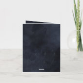 ネイビーモダンシルバー・スノーフレーク・ビジネス シーズンカード (裏面)