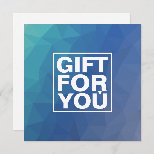 ネイビーモダンスクエアギフト券 (正面/裏面)