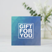 ネイビーモダンスクエアギフト券 (スタンド正面)