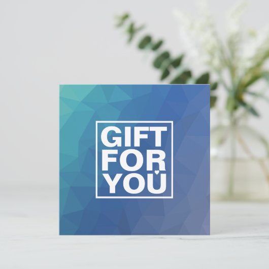 ネイビーモダンスクエアギフト券 (スタンド正面)