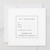 ネイビーモダンスクエアギフト券 (裏面)