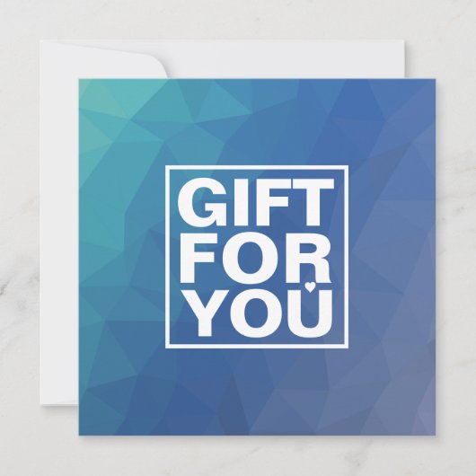 ネイビーモダンスクエアギフト券 (正面)