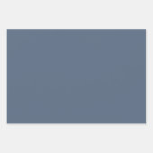 ネイビーモダンダスティブルーフローラ ラッピングペーパーシート (正面3)