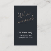 ネイビーモダンドアリースの移動発表 エンクロージャーカード (裏面)