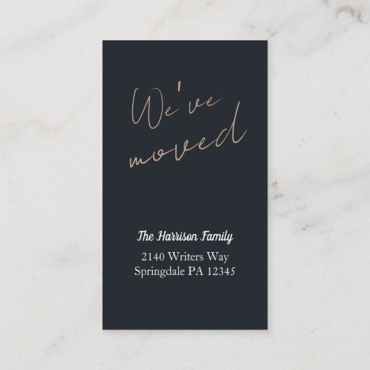 ネイビーモダンドアリースの移動発表 エンクロージャーカード (裏面)