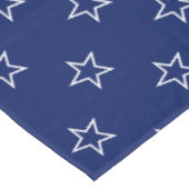 ネイビーモダンブルーとホワイトの星模様 テーブルクロス (アングル)