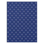 ネイビーモダンブルーとホワイトの星模様 テーブルクロス (正面)