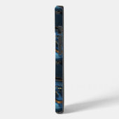 ネイビーモダンブルーと金ゴールドアガテモノグラム Case-Mate iPhoneケース (裏面 / 左)