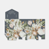 ネイビーモダンブルーエレガントトロピカルmrとmrs フェイバーボックス (折り畳みなし)