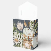 ネイビーモダンブルーエレガントトロピカルmrとmrs フェイバーボックス (オープン)