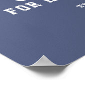 ネイビーモダンブルーキャンピングバースデーパーティーウェルカム ポスター (角)