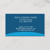 ネイビーモダンブルーコンサルタンツビジネスカード 名刺 (裏面)