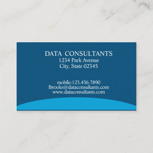 ネイビーモダンブルーコンサルタンツビジネスカード 名刺 (裏面)