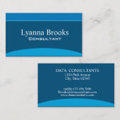 ネイビーモダンブルーコンサルタンツビジネスカード 名刺 (正面/裏面)