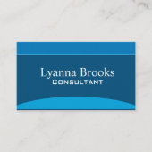 ネイビーモダンブルーコンサルタンツビジネスカード 名刺 (正面)