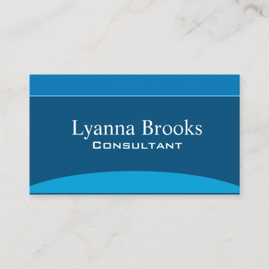 ネイビーモダンブルーコンサルタンツビジネスカード 名刺 (正面)