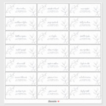 ネイビーモダンブルースクリプトボタニカルゲストアドレス