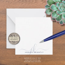 ネイビーモダンブルースクリプトモノグラムイニシャルミニマル