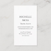 ネイビーモダンブルートロピカルパームツリーズスケッチ 名刺 (裏面)