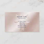 ネイビーモダンブルーバラ金ゴールド弁護士弁護士 名刺 (裏面)