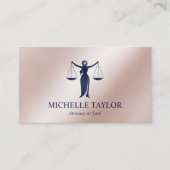 ネイビーモダンブルーバラ金ゴールド弁護士弁護士 名刺 (正面)