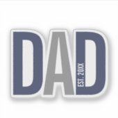 ネイビーモダンブルーパパパーソナライズされた設立 シール (正面)