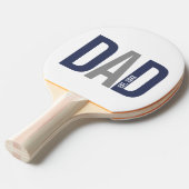 ネイビーモダンブルーパパパーソナライズされた設立 卓球ラケット (正面アングル)