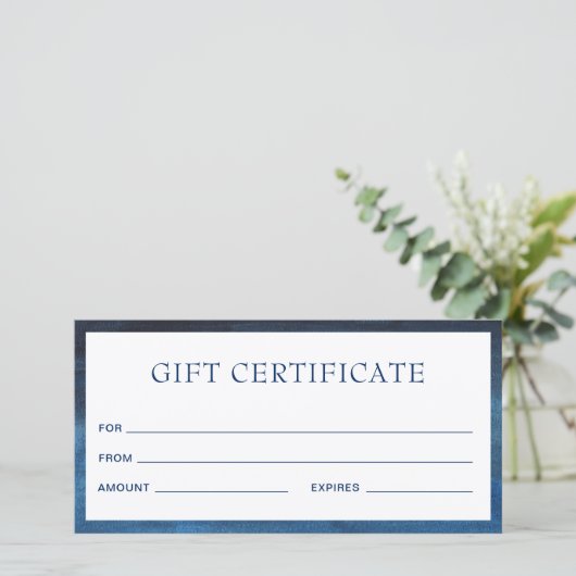 ネイビーモダンブルービジネスギフト券 (スタンド正面)